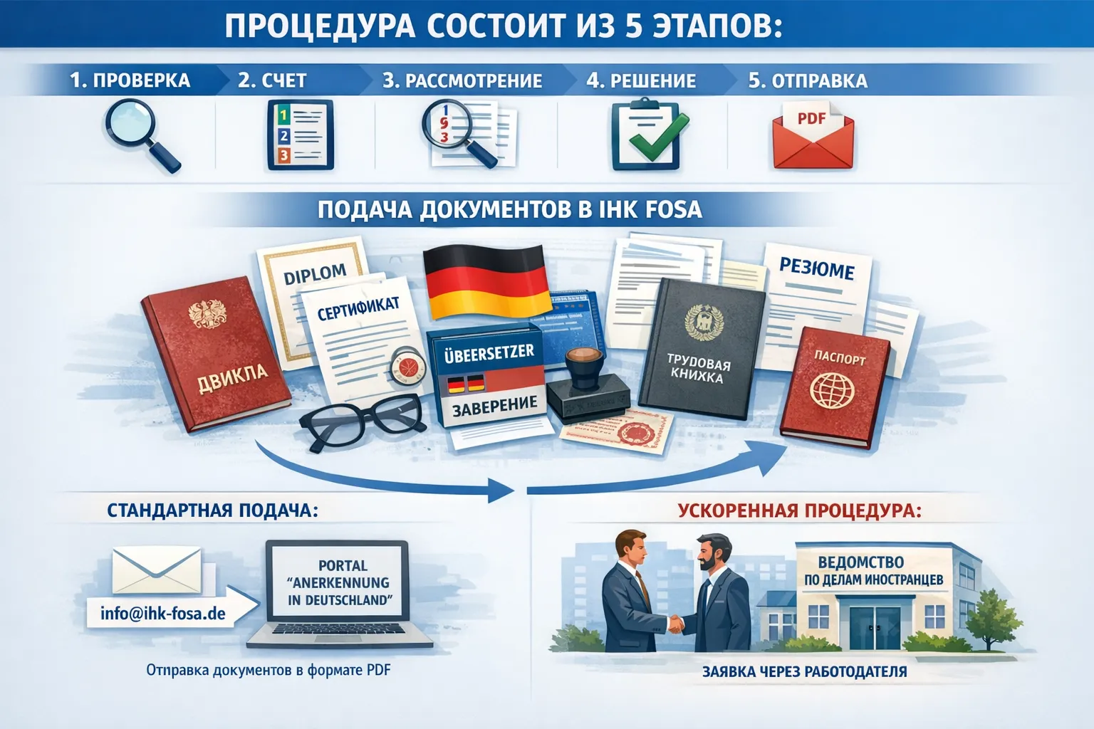 Этапы процедуры признания в IHK FOSA: от подачи документов до получения свидетельства